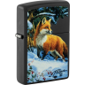 Zippo Linda Picken 48596, Black Matte — Fox in Snow